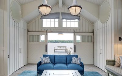 Celebrating the Classic Blues in a Custom Lake Home