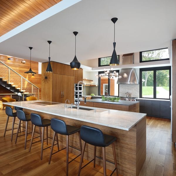 kitchen with wood accents for Colby Blog custom home building trends