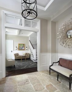 picture of an entryway with a bench